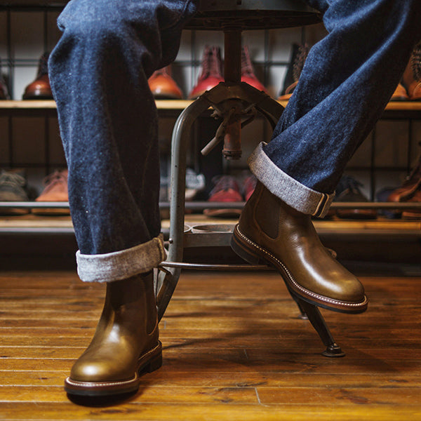 CHELSEA BOOTS / HORWEEN LEATHER CXL / DARK OLIVE