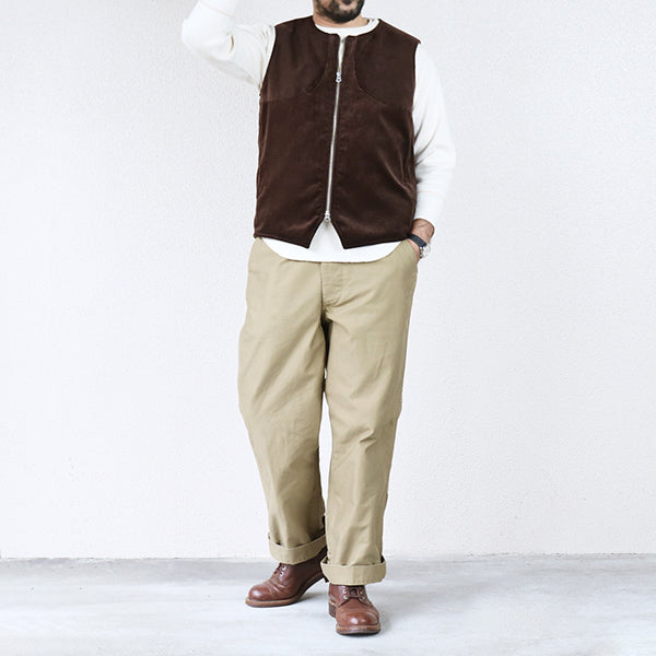 ROOM No.206 VEST/ BRISBANE MOSS CORDUROY / BROWN