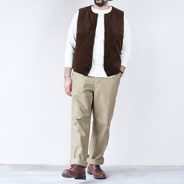 ROOM No.206 VEST/ BRISBANE MOSS CORDUROY / BROWN