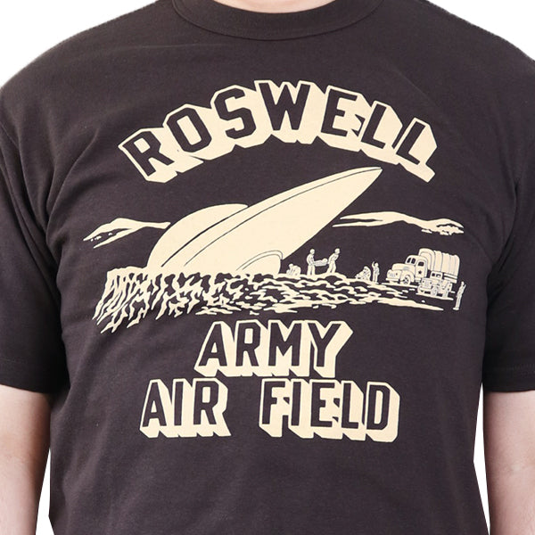 T-SHIRT / ROSWELL AAF UFO / UNIDENTIFIED SERIES / VINTAGE STYLE LIGHT WEIGHT JERSEY / JET BLACK