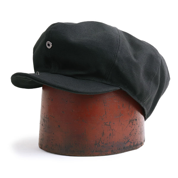 HOG MASTER 8 PANELS CAP / 1890 〜 STYLE CASQUETTE / VINTAGE STYLE COTTON DUCK / BLACK