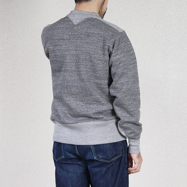 ATHLETIC SWEAT SHIRT / SPECIAL HEAVY WEIGHT FLEECE / GRAINED CHARCOAL GRAY × MIX GRAY
