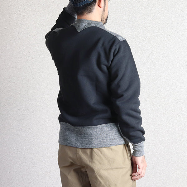 ATHLETIC SWEAT SHIRT / SPECIAL HEAVY WEIGHT FLEECE / JET NAVY × GRAINED CHARCOAL GRAY