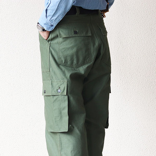COMBAT UTILITY TROUSERS / (SIZE: W30-W36) / MILITARY BACK SATIN / OLIVE GREEN