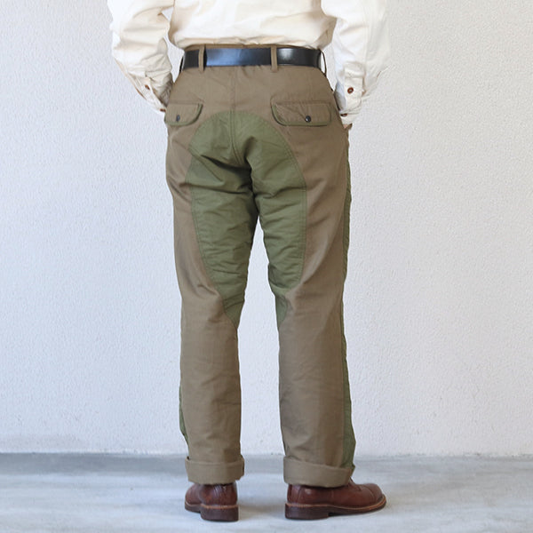 FIELD CRUISER TROUSERS / VINTAGE STYLE 10oz DUCK PARAFFIN COATING × VINTAGE STYLE HIGH DENSITY WEATHER / KHAKI BEIGE × OLIVE GREEN