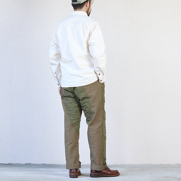 FIELD CRUISER TROUSERS / VINTAGE STYLE 10oz DUCK PARAFFIN COATING × VINTAGE STYLE HIGH DENSITY WEATHER / KHAKI BEIGE × OLIVE GREEN