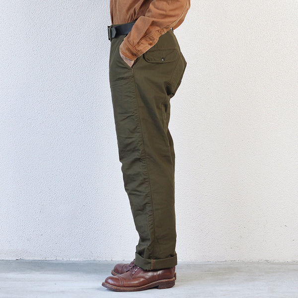 FIELD CRUISER TROUSERS / VINTAGE STYLE 10oz DUCK PARAFFIN COATING × VINTAGE STYLE HIGH DENSITY WEATHER / OLIVE DRAB × KHAKI GREEN