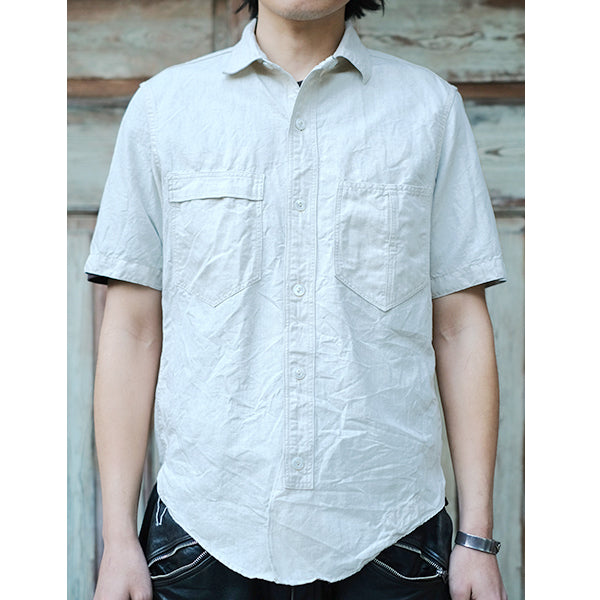 BIG BERTHA S/S SHIRT / 5.5oz COTTON × LINEN CHAMBRAY