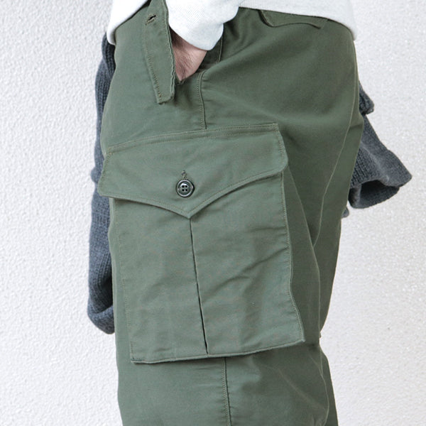 GROUND CREW TROUSERS / MILITARY MOLESKIN / OLIVE