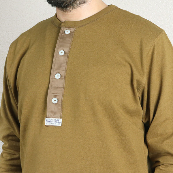 HENLEY NECKED LONG SLEEVE SHIRT