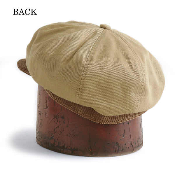 JAM BUSTER 8 PANELS CAP / HEAVY DRILL × HEAVY CORDUROY / BEIGE