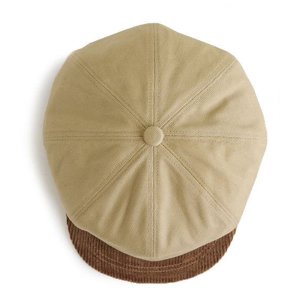 JAM BUSTER 8 PANELS CAP / HEAVY DRILL × HEAVY CORDUROY / BEIGE