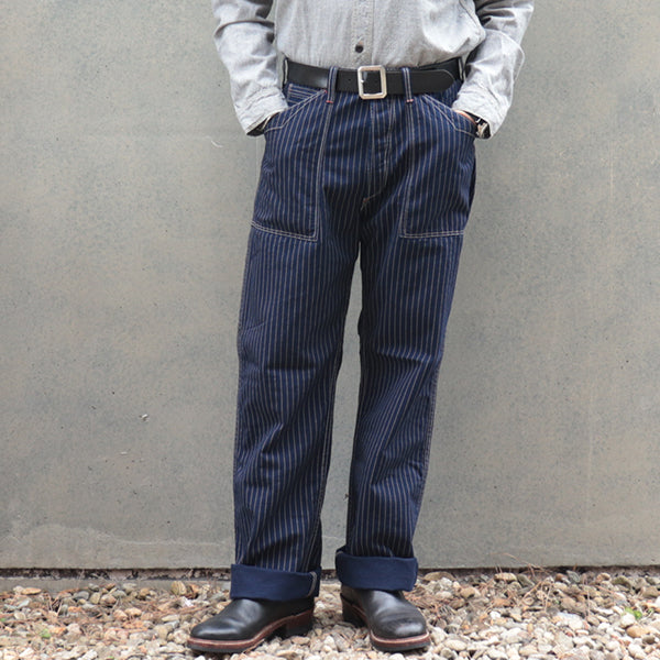 LONGSHOREMAN OVERALLS / INDIGO WABASH STRIPE — SPEEDWAY