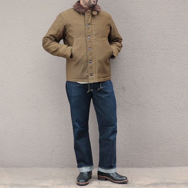 TYPE N-1 PLAIN MODEL / JUNGLE CLOTH PARAFFIN COATING / DARK KHAKI BEIGE