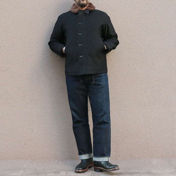 TYPE N-1 PLAIN MODEL / JUNGLE CLOTH PARAFFIN COATING / DARK NAVY