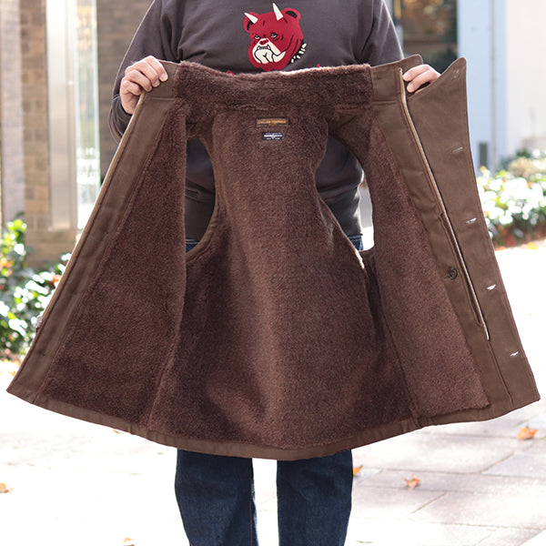 WINTER AVIATORS VEST / PLAIN MODEL / DARK RED BEIGE