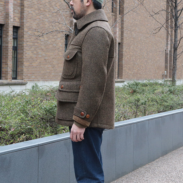 WOODLAND HUNTING COAT / ORIGINAL SHETLAND MELTON / YARN-DYED GRAINED BROWN