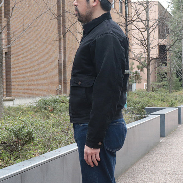 GARAGE WORKER JACKET / RISING FROM HELL / YARN-DYED 11oz CANVAS / YARN-DYED RUDE BLACK