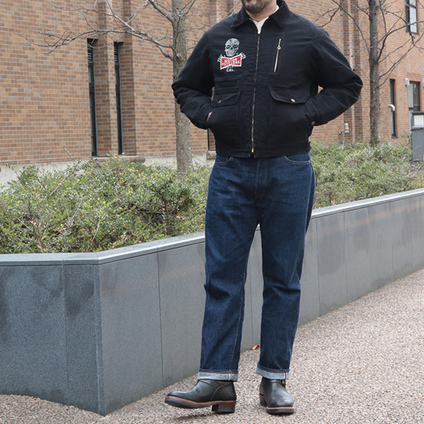 GARAGE WORKER JACKET / RISING FROM HELL / YARN-DYED 11oz CANVAS / YARN-DYED RUDE BLACK