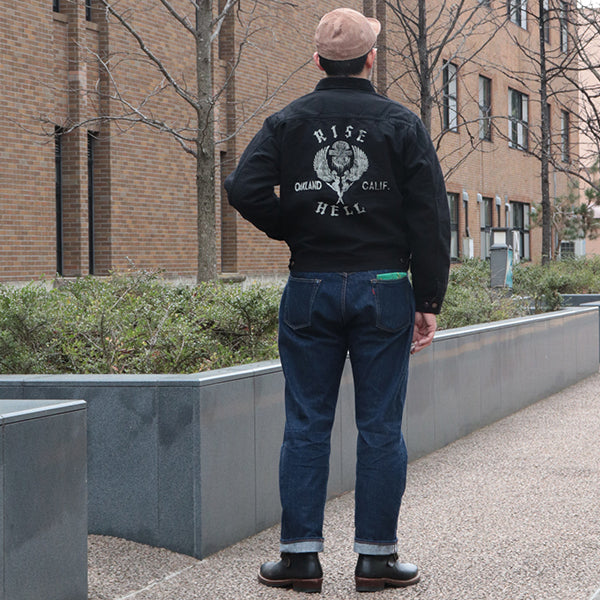 GARAGE WORKER JACKET / RISING FROM HELL / YARN-DYED 11oz CANVAS / YARN-DYED RUDE BLACK