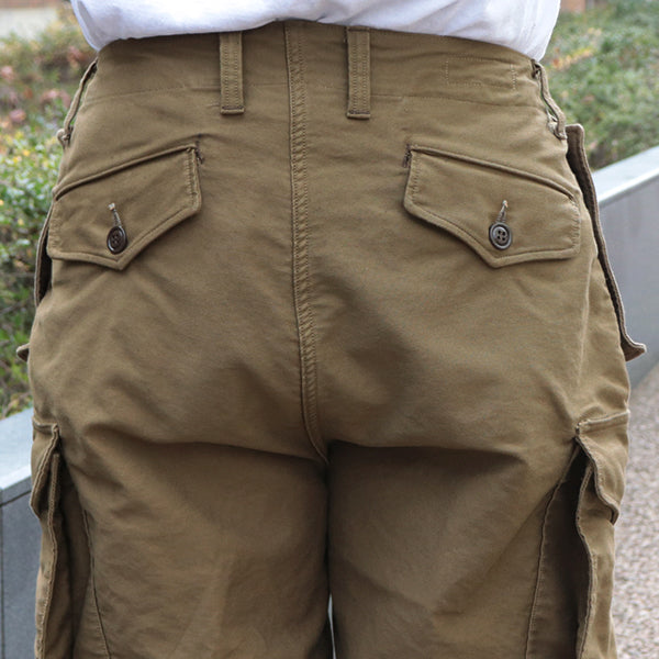 GROUND CREW TROUSERS / MILITARY MOLESKIN / KHAKI BEIGE