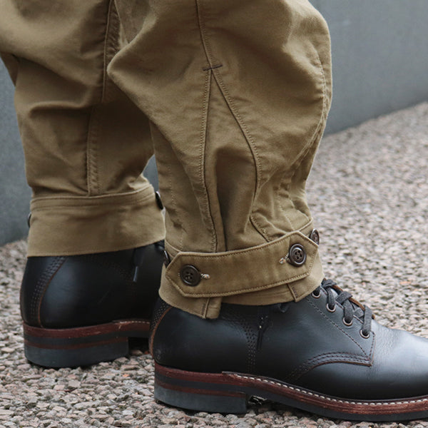 GROUND CREW TROUSERS / MILITARY MOLESKIN / KHAKI BEIGE