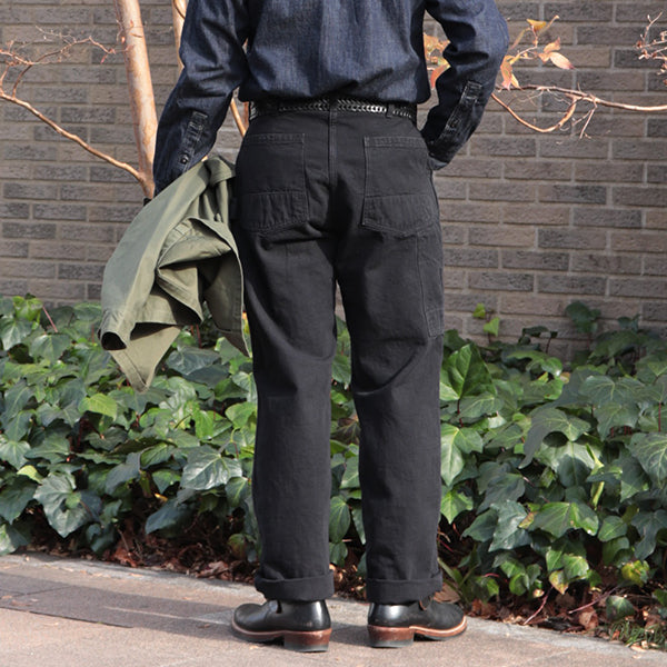 CHOPPER BUILDER WORK TROUSERS / YARN-DYED 11oz CANVAS / YARN-DYED RUDE BLACK