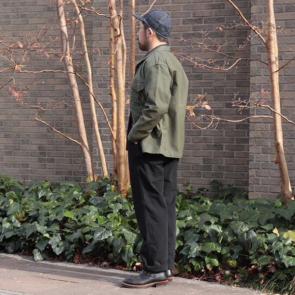 CHOPPER BUILDER WORK TROUSERS / YARN-DYED 11oz CANVAS / YARN-DYED RUDE BLACK