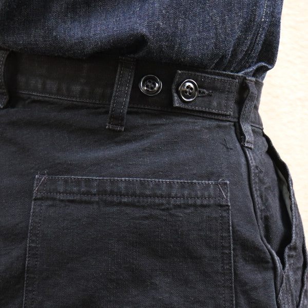 CHOPPER BUILDER WORK TROUSERS / YARN-DYED 11oz CANVAS / YARN-DYED RUDE BLACK