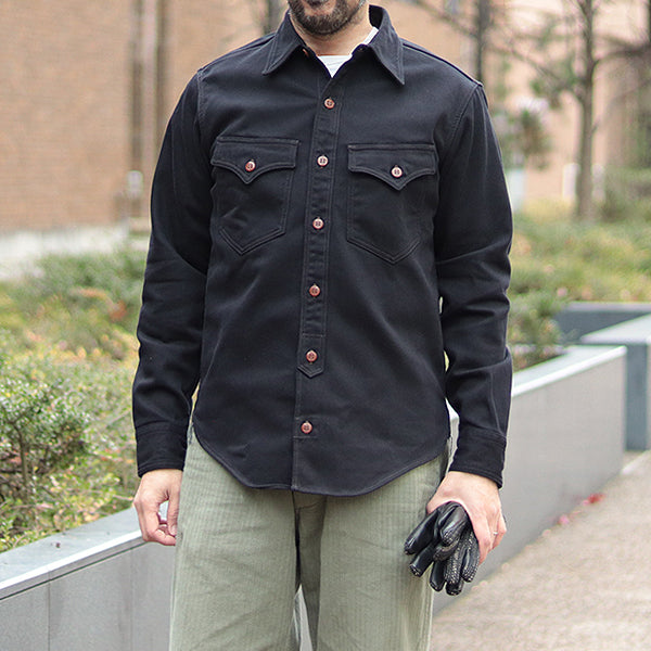 U.S. NAVY UTILITY SHIRT / ORIGINAL COTTON HARD TWIST KERSEY / DARK NAVY