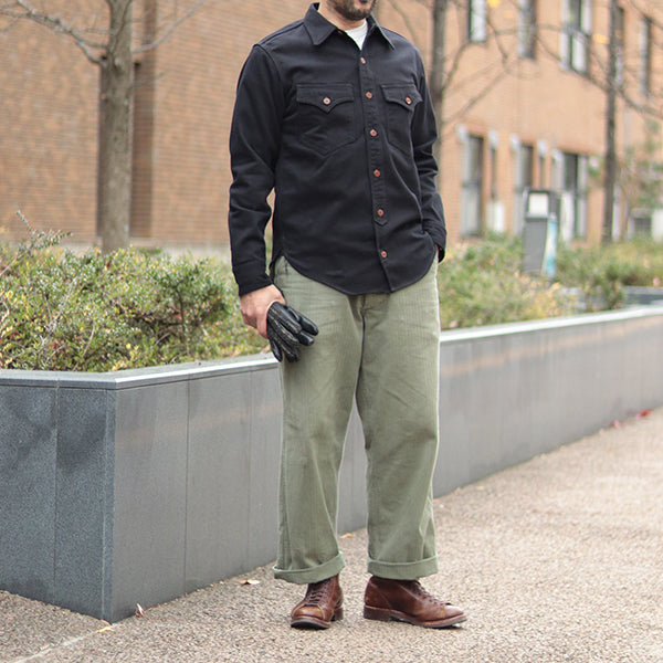 U.S. NAVY UTILITY SHIRT / ORIGINAL COTTON HARD TWIST KERSEY / DARK NAVY