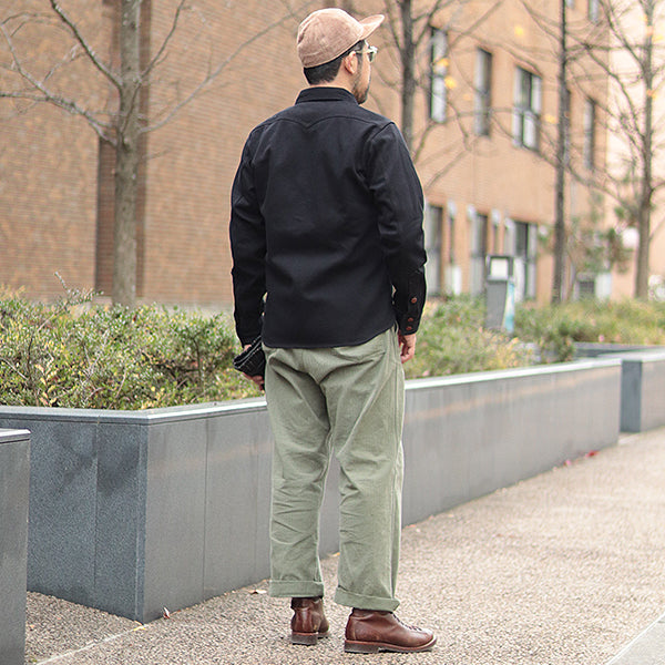 U.S. NAVY UTILITY SHIRT / ORIGINAL COTTON HARD TWIST KERSEY / DARK NAVY