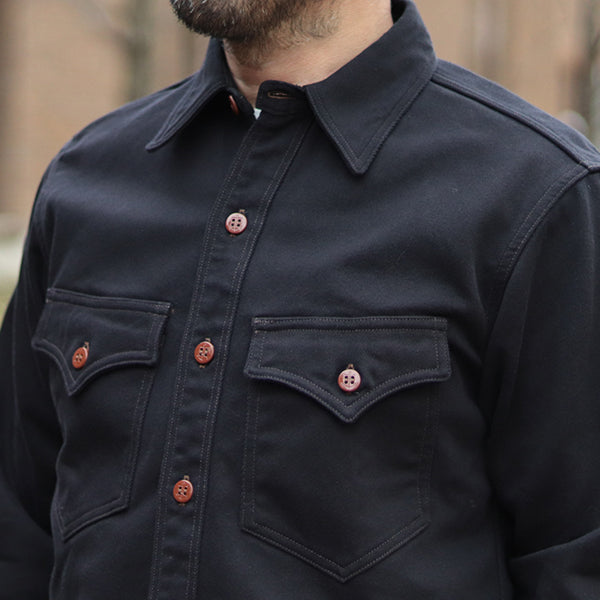 U.S. NAVY UTILITY SHIRT / ORIGINAL COTTON HARD TWIST KERSEY / DARK NAVY