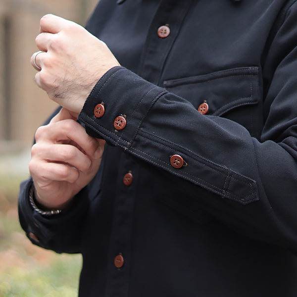 U.S. NAVY UTILITY SHIRT / ORIGINAL COTTON HARD TWIST KERSEY / DARK NAVY