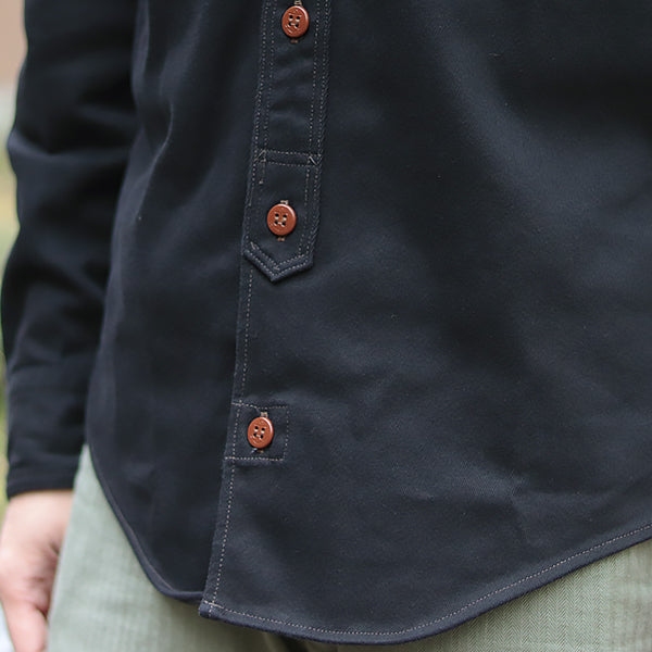 U.S. NAVY UTILITY SHIRT / ORIGINAL COTTON HARD TWIST KERSEY / DARK NAVY