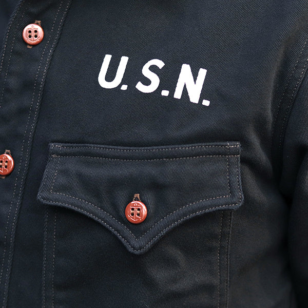JOLLY ROGERS CV17 / U.S. NAVY UTILITY SHIRT CUSTOM MODEL / DARK NAVY