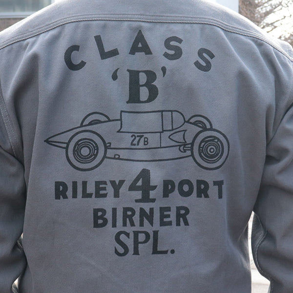 GEMSA WORK SHIRT / 1947 Birner RILEY 4 PORT SPECIAL / ORIGINAL COTTON HARD TWIST KERSEY / STEEL GRAY