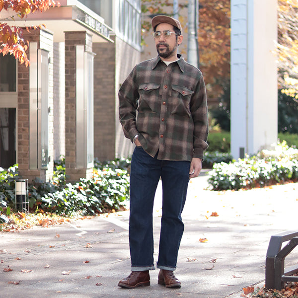 HIGHBALLER LOGGER SHIRT / BROWN × KHAKI × BEIGE
