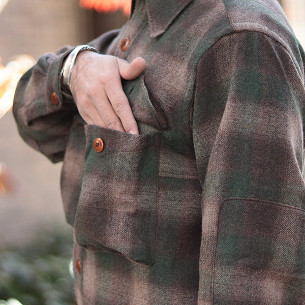 HIGHBALLER LOGGER SHIRT / BROWN × KHAKI × BEIGE