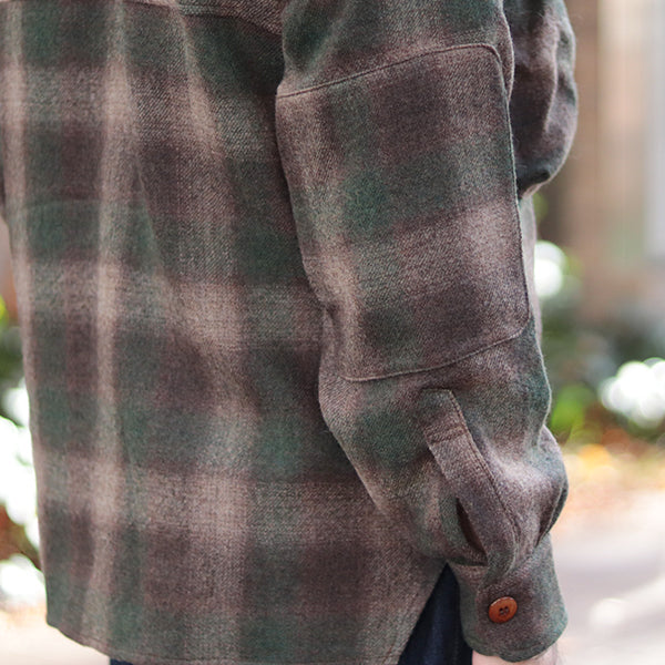 HIGHBALLER LOGGER SHIRT / BROWN × KHAKI × BEIGE