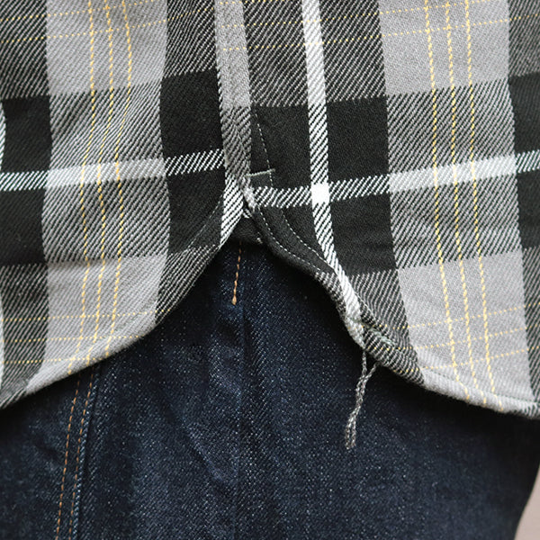 EDDY WORK SHIRT / NICKEL GRAY × DARK JET BLACK × CREAM × EGG YELLOW