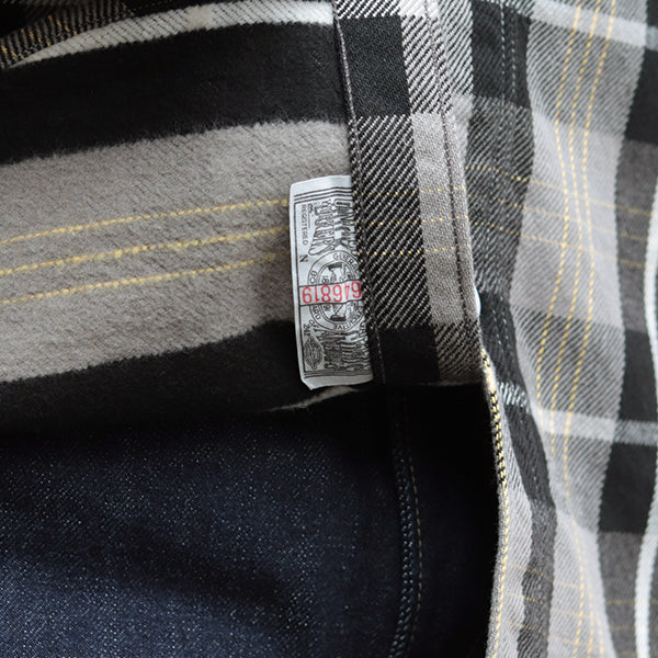 EDDY WORK SHIRT / NICKEL GRAY × DARK JET BLACK × CREAM × EGG YELLOW