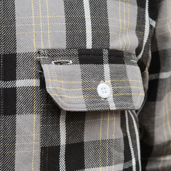 EDDY WORK SHIRT / NICKEL GRAY × DARK JET BLACK × CREAM × EGG YELLOW