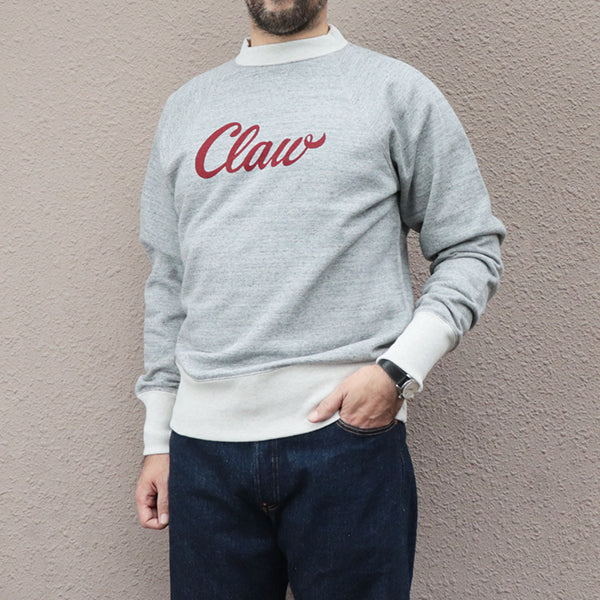 RAGLAN SLEEVE SWEAT SHIRT / THE LURE WITH THE CLAW / MIX GRAY × OATMEAL