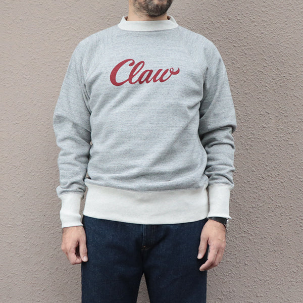 RAGLAN SLEEVE SWEAT SHIRT / THE LURE WITH THE CLAW / MIX GRAY × OATMEAL