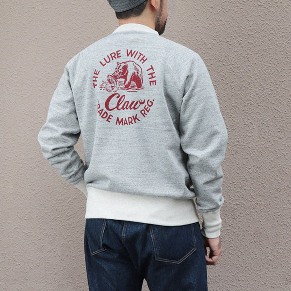 RAGLAN SLEEVE SWEAT SHIRT / THE LURE WITH THE CLAW / MIX GRAY × OATMEAL