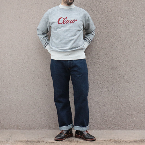 RAGLAN SLEEVE SWEAT SHIRT / THE LURE WITH THE CLAW / MIX GRAY × OATMEAL