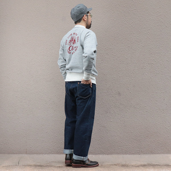 RAGLAN SLEEVE SWEAT SHIRT / THE LURE WITH THE CLAW / MIX GRAY × OATMEAL