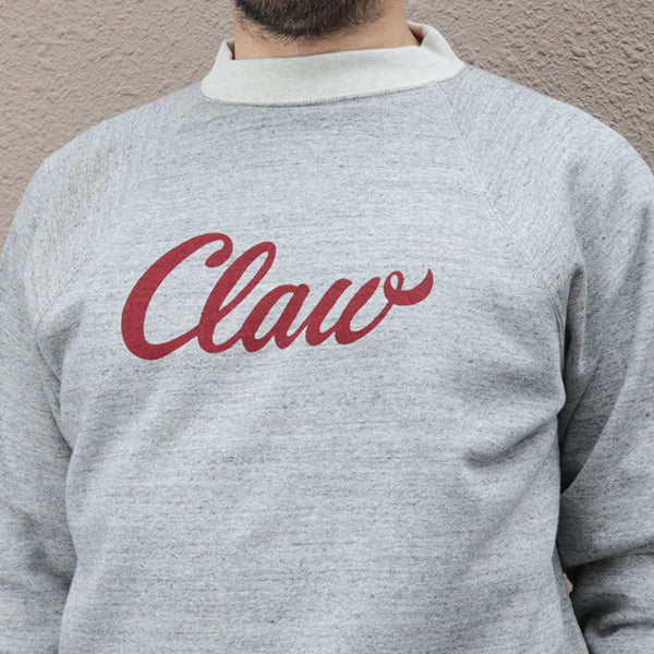 RAGLAN SLEEVE SWEAT SHIRT / THE LURE WITH THE CLAW / MIX GRAY × OATMEAL