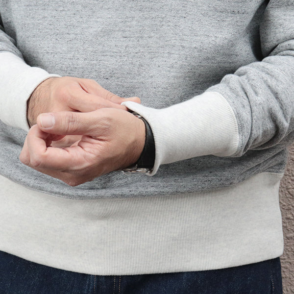 RAGLAN SLEEVE SWEAT SHIRT / THE LURE WITH THE CLAW / MIX GRAY × OATMEAL